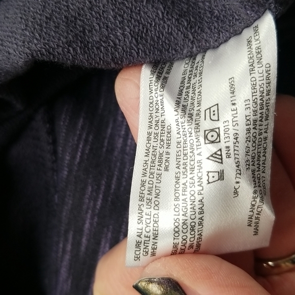 Avalanche Womens Large Loma Sweatshirt Purple Pull Over Quarter Snap Button NEW - Picture 13 of 14